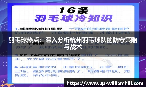 羽毛球热点:深入分析杭州羽毛球队的防守策略与战术
